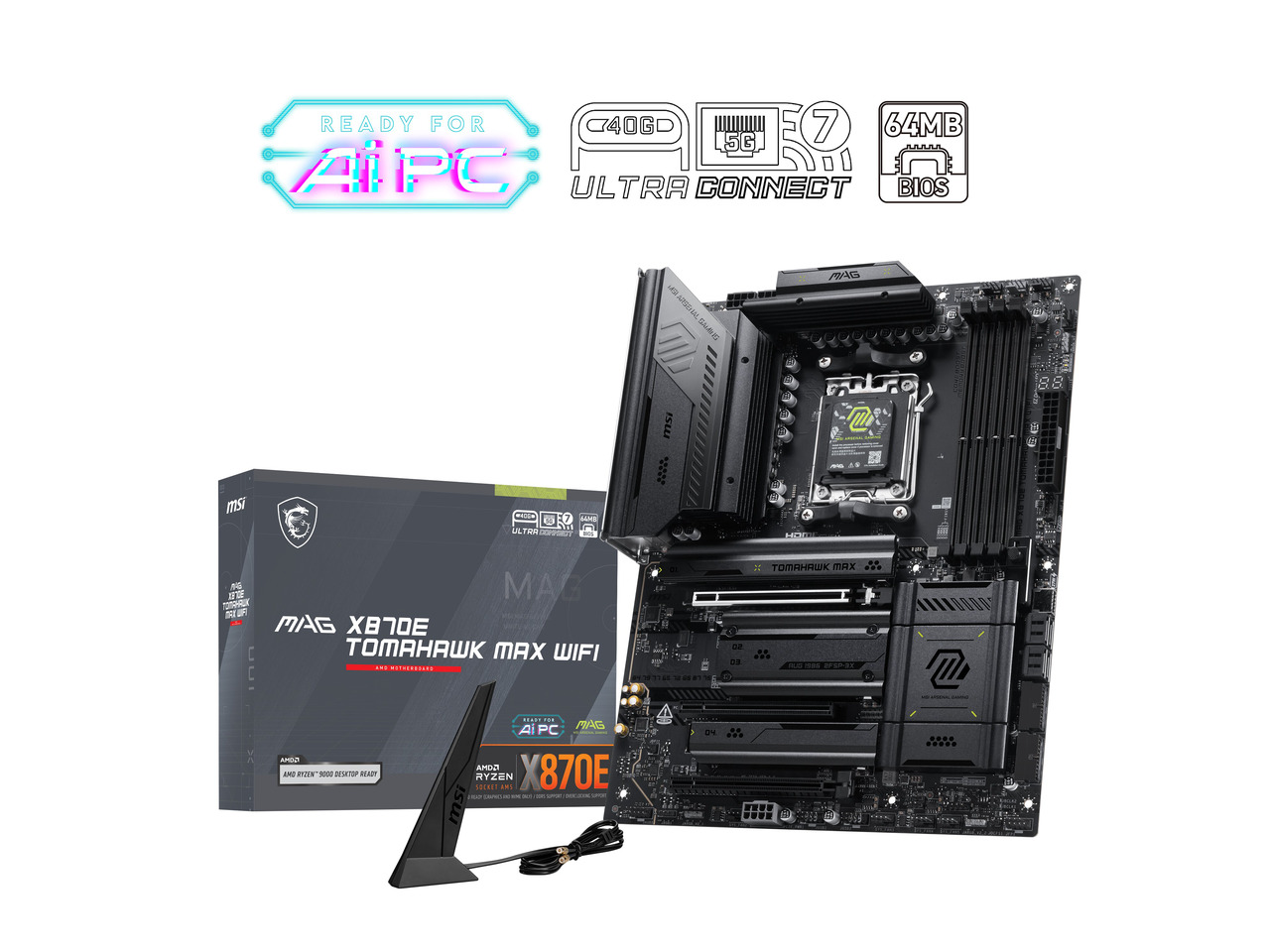 X870E Atx Motherboard - Msi Mag X870E Tomahawk Max Wifi
